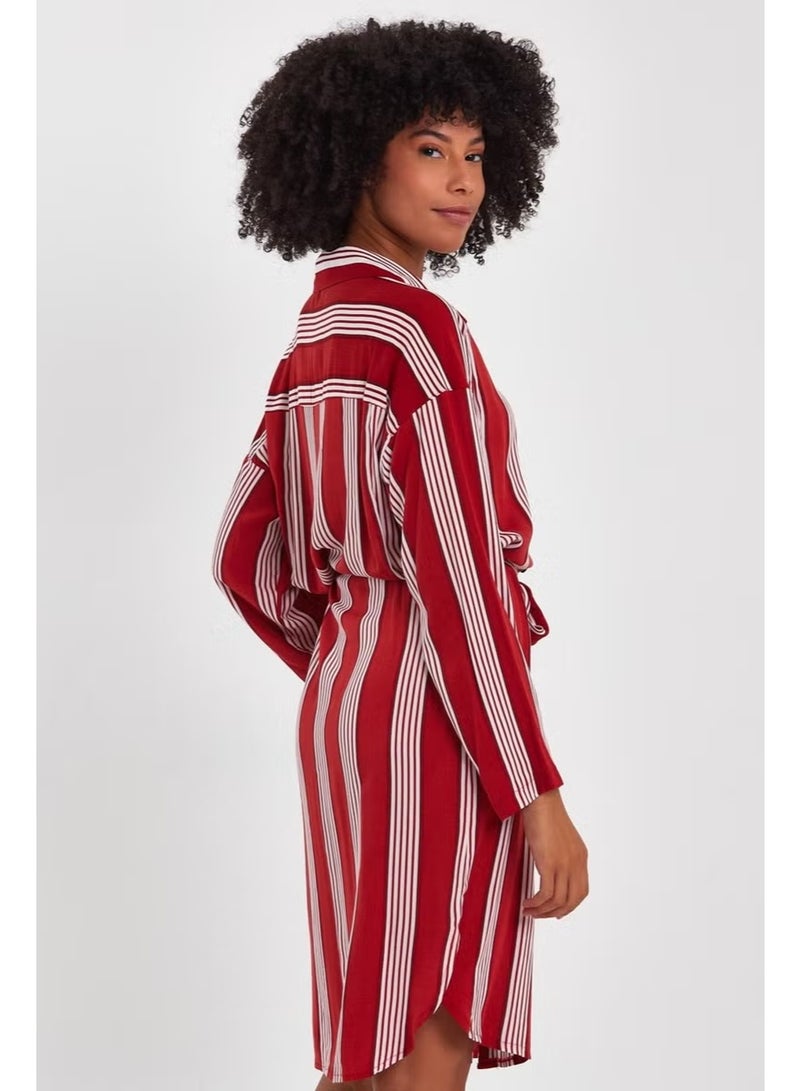 Alexander Gardi Belted Shirt Collar Dress B19-140312 - Image 5